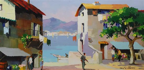 § Cecil Rochfort DOyly John (1906-1993) Mediterrenean coastal scene 13 x 27in.